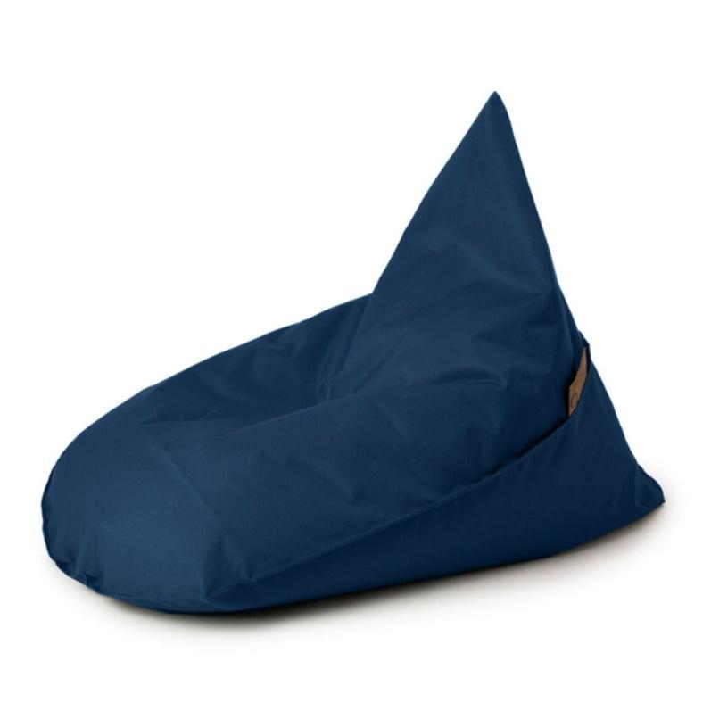 Bean Bag ARICO format junior couleur Marin, vue de côté.
