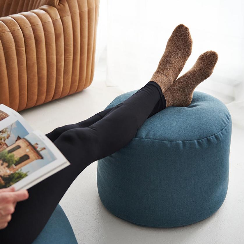 Round Ottoman and Footrest - Terra