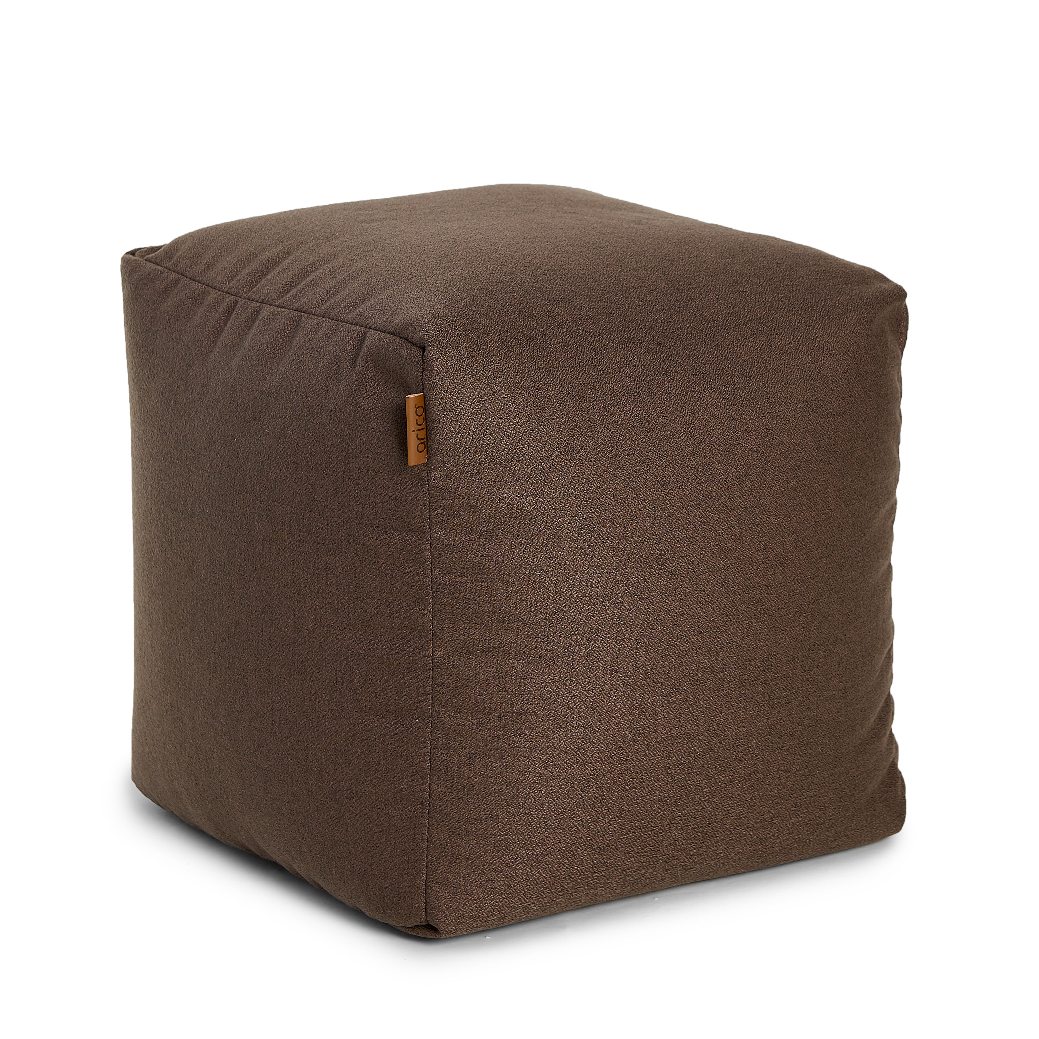 Square Ottoman and Footrest - Sepia