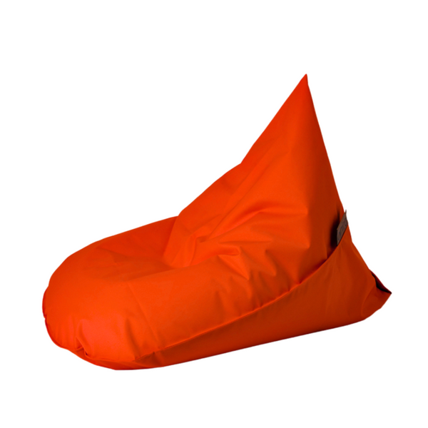 Bean Bag ARICO format junior couleur Orange Électrique, vue de côté.