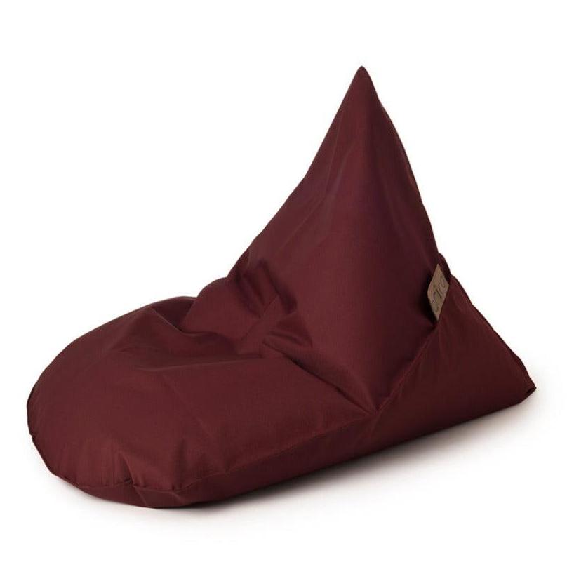 Bean Bag ARICO format junior couleur Bordeaux, vue de côté.