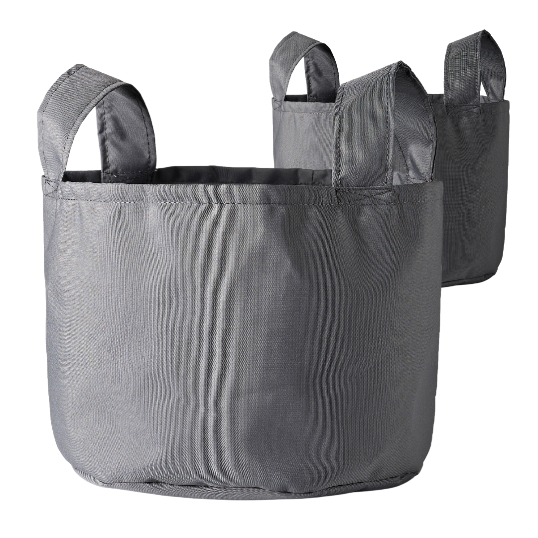 Duo of storage baskets