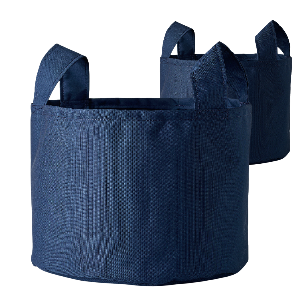 Duo of storage baskets