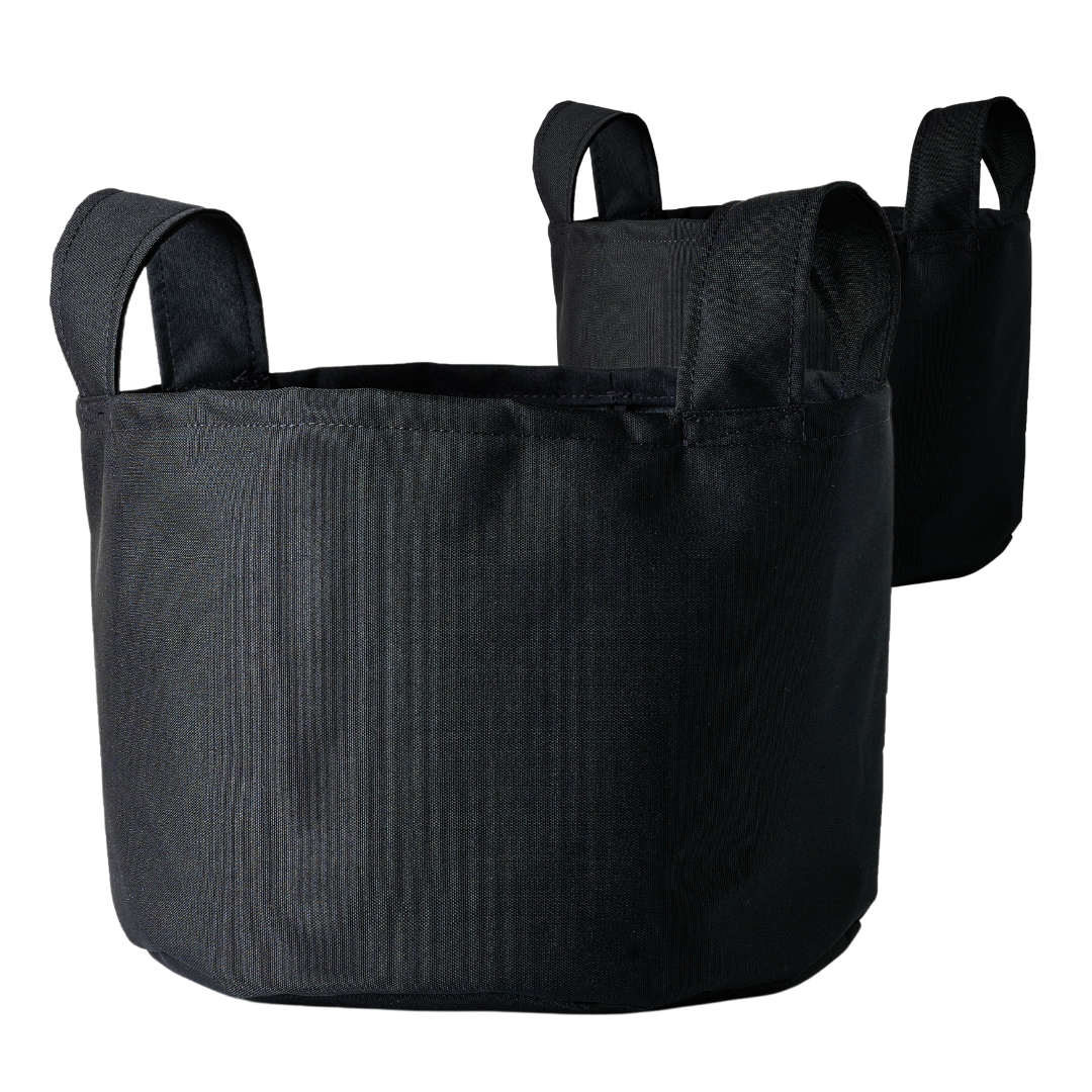 Duo of storage baskets