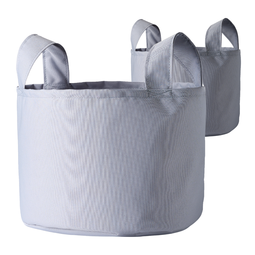 Duo of storage baskets