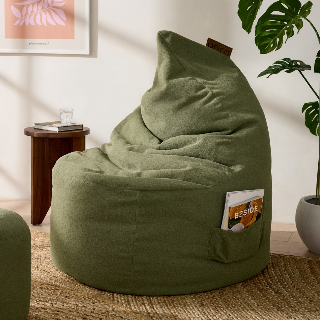 Un bean bag ARICO, format Ergo Adulte, dans une pièce déco design, confortable, qualité supérieur, de marque ARICO