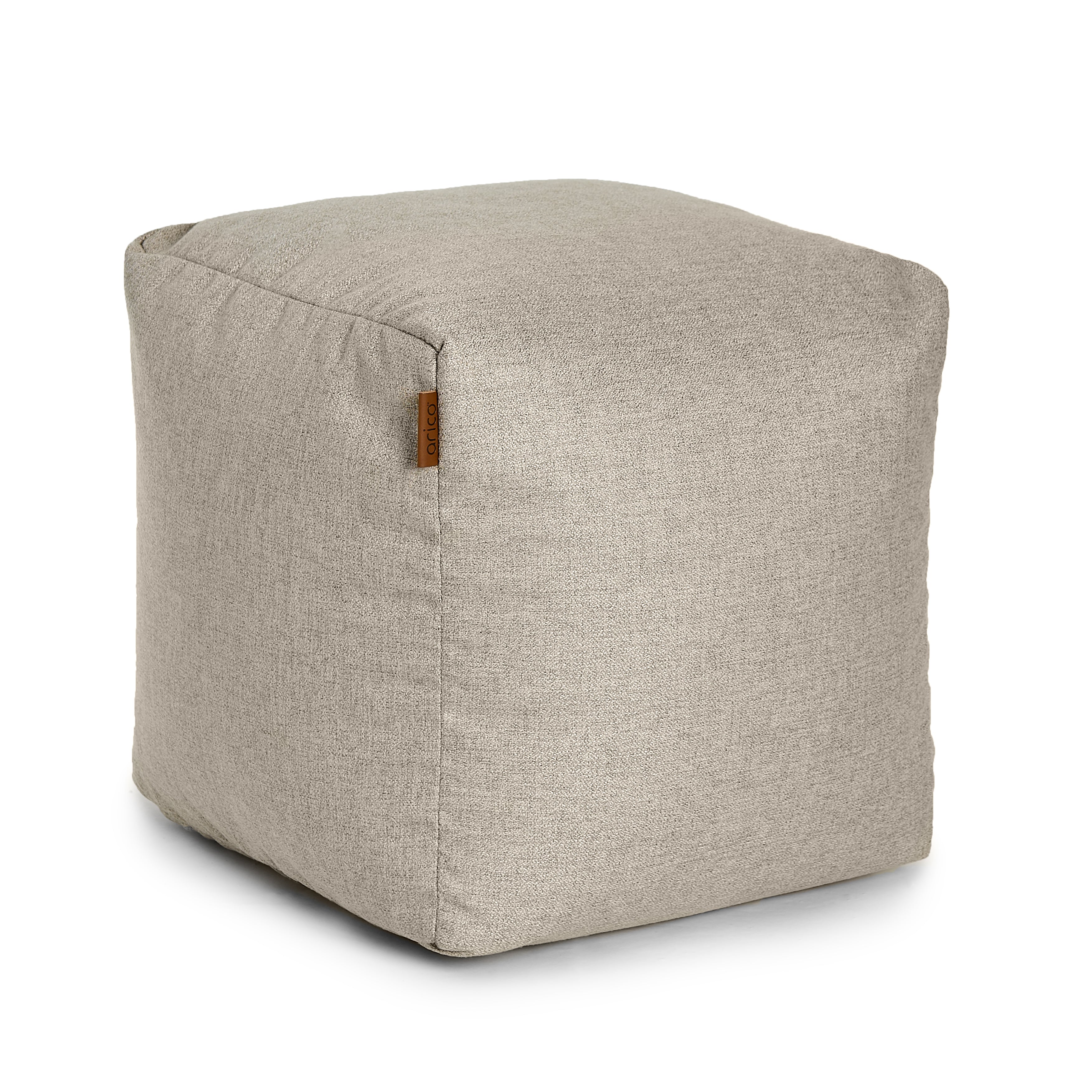 Square Ottoman and Footrest - Sepia