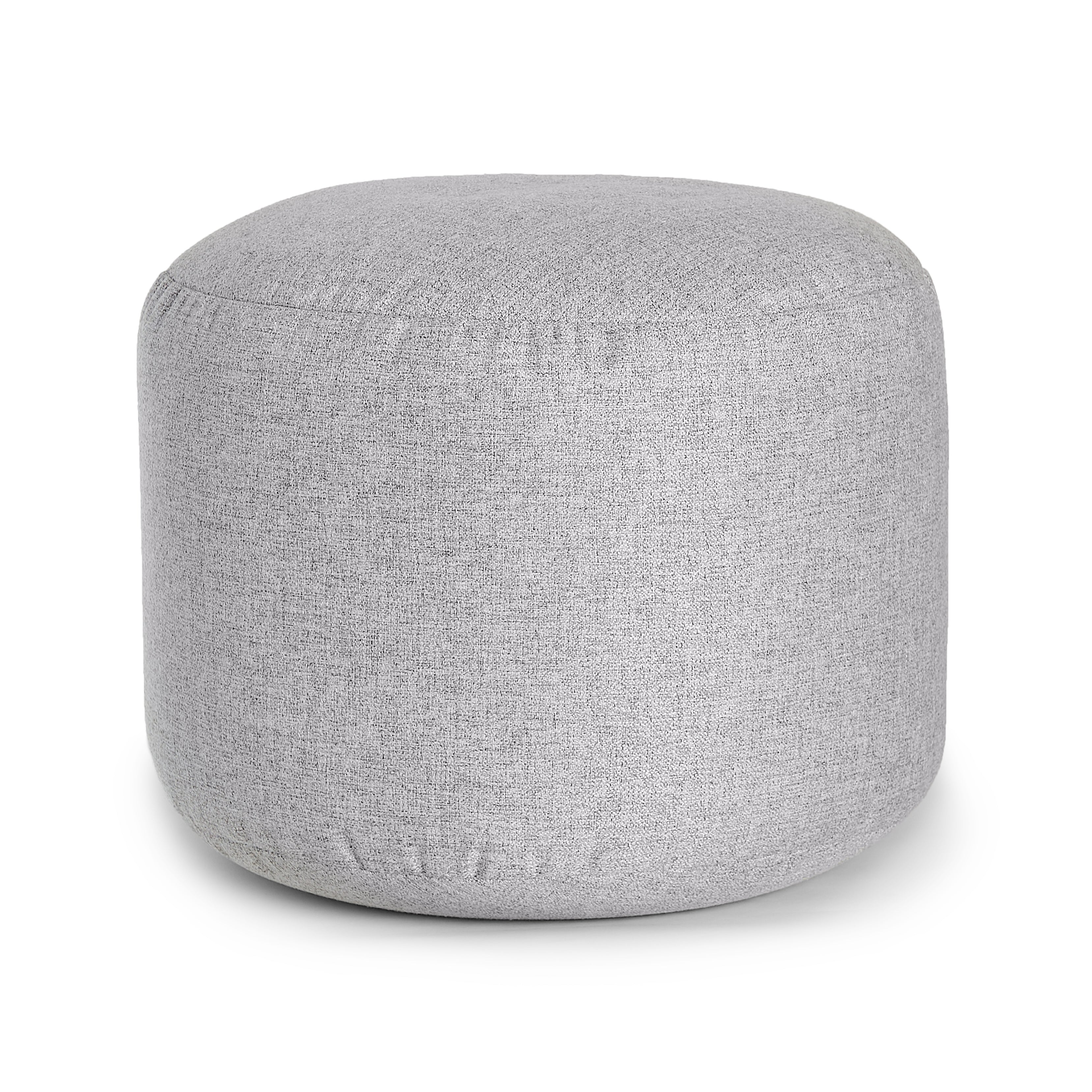 Round Ottoman and Footrest - Sepia
