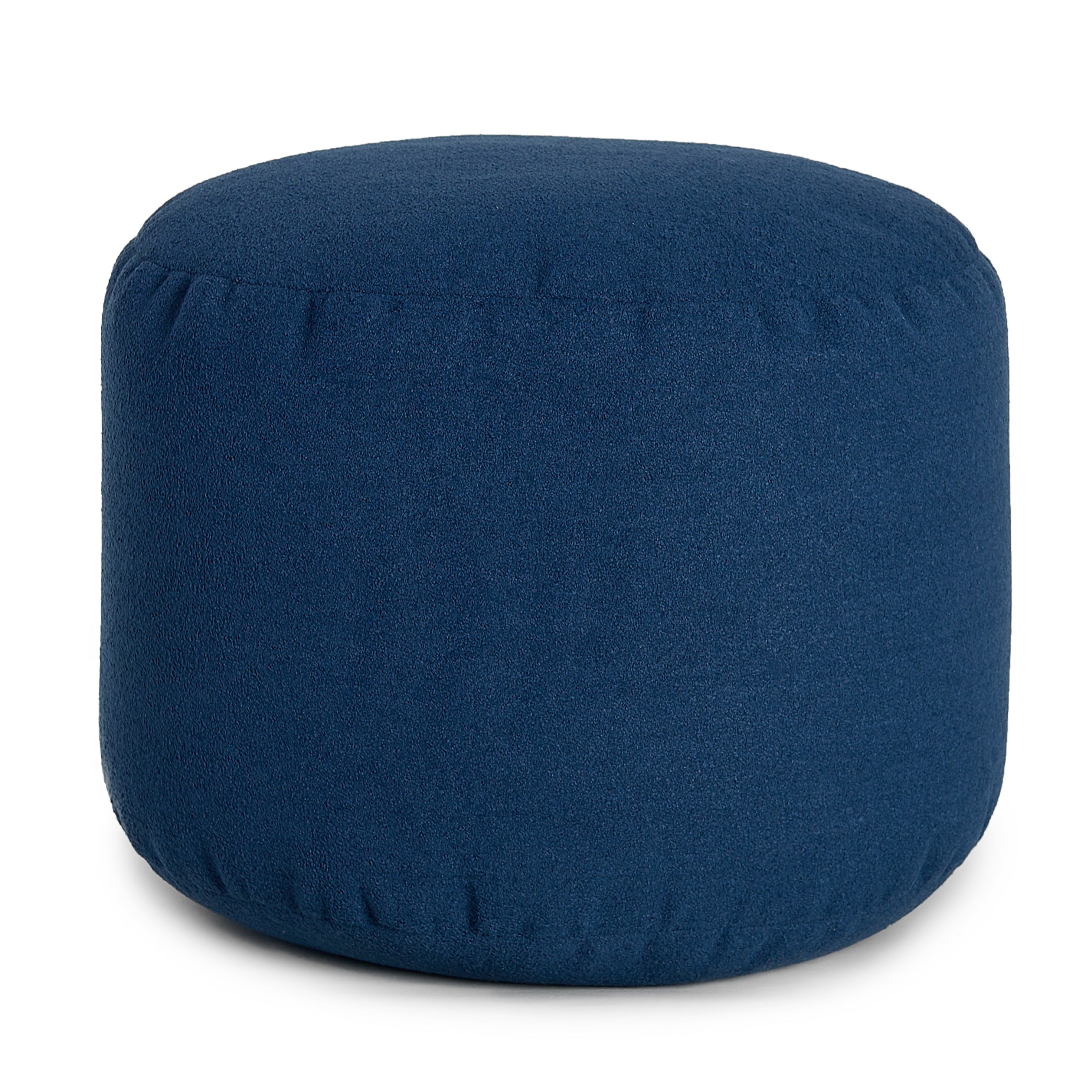 Pouf repose pieds, avec un tissu doux, fait au Canada, ARICO, couleur Bleu Océan
