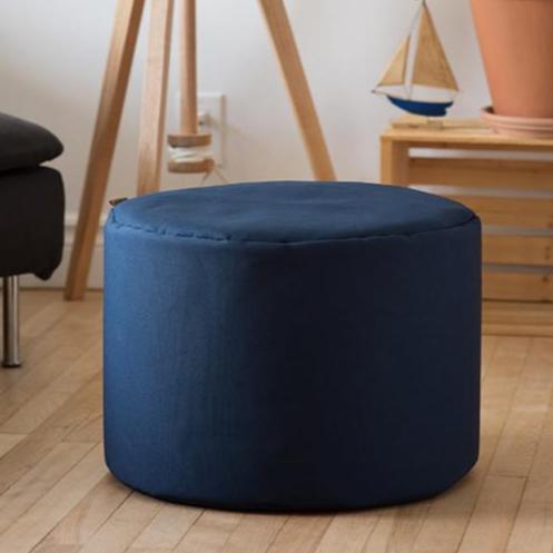 Pouf repose-pieds Arico de couleur marin