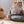 Load image into Gallery viewer, Coussin de sol Arico de couleur pierre sous une tente d&#39;enfant. 
