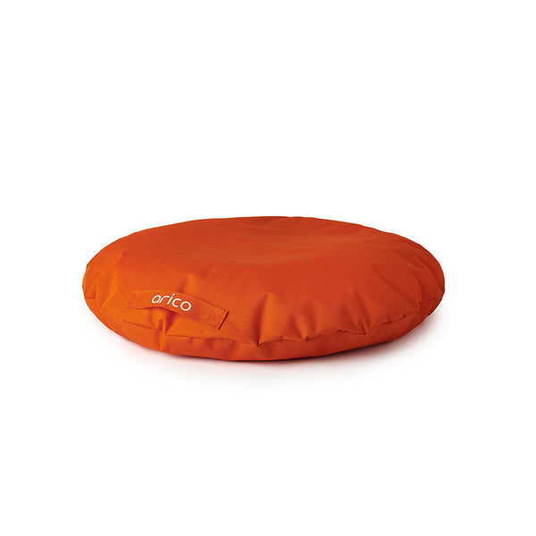 Coussin pour chien rond format standard de ARICO. Couleur tangerine.